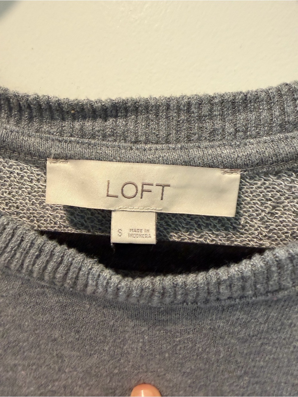 LOFT Short Puff Sleeve Sweater - Gray - Picture 3 of 4